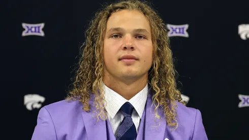 Quarterback Avery Johnson of the Kansas State Wildcats.