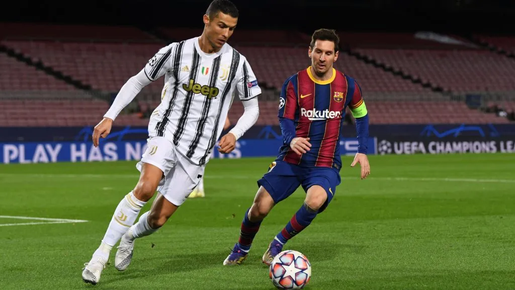Lionel Messi and Cristiano Ronaldo playing against each other