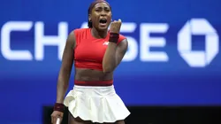 Coco Gauff of the United States reacts against Ajla Tomljanovic of Australia.