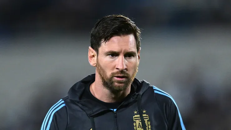 Lionel Messi of Argentina warms up prior to the FIFA World Cup 2026 South American Qualifier
