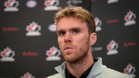 Connor McDavid during Hockey Canada's 2025 National Teams Orientation Camp.