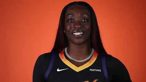 Kahleah Copper #2 of the Phoenix Mercury poses for a portrait during media day in 2024.