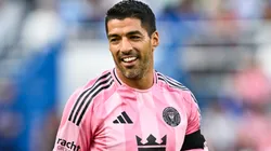 Luis Suarez #9 of Inter Miami reacts during an MLS match.