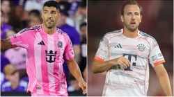 Luis Suárez #9 of Inter Miami CF and Harry Kane of Bayern Munich.