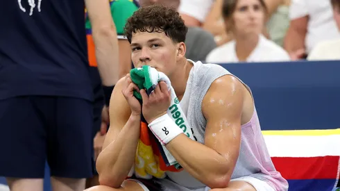 Ben Shelton during his US Open game against Adrian Mannarino.