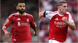 Mohamed Salah of Liverpool and Viktor Gyokeres of Arsenal.