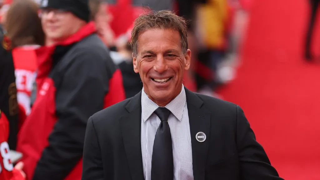 Chris Chelios arrives at red carpet