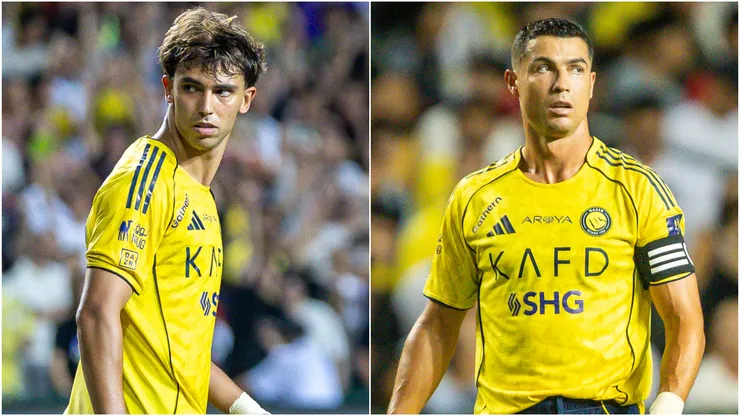 Joao Felix and Cristiano Ronaldo of Al Nassr