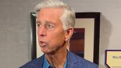 Dave Dombrowski speaking to reporters on August 31, 2025.