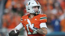 Carson Beck #11 of the Miami Hurricanes.