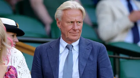 Former tennis player, Bjorn Borg, arrives in the Royal Box.
