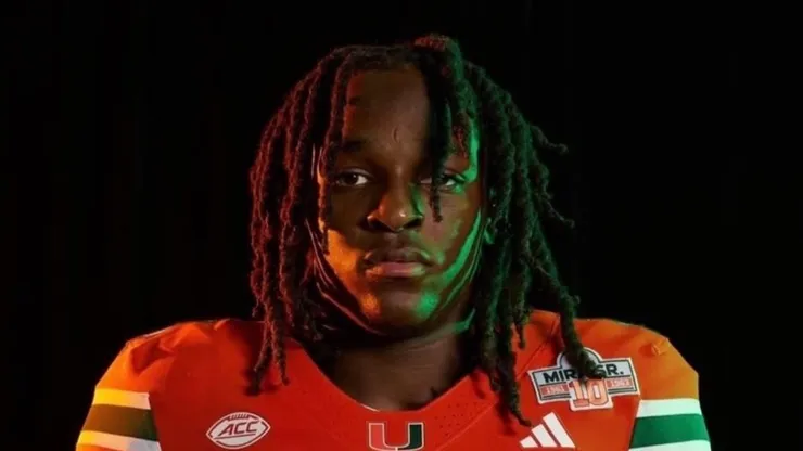 Malachi Toney posing for Miami Hurricanes