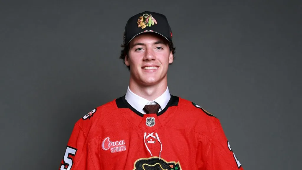 Mason West after being drafted by the Chicago Blackhawks in the 2025 NHL entry Draft