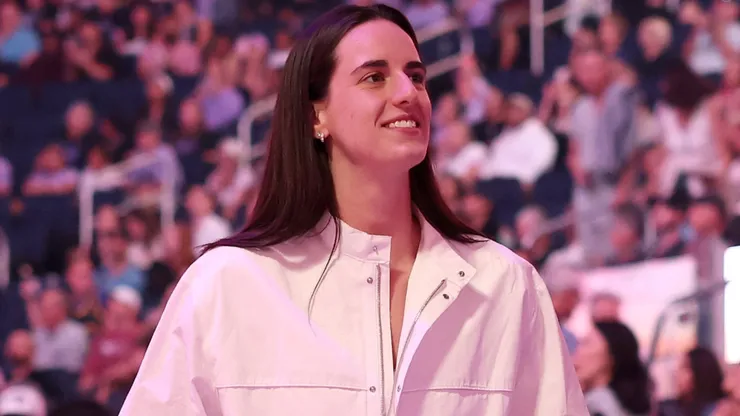 Injured Caitlin Clark #22 of the Indiana Fever.