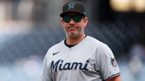 Manager Clayton McCullough #86 of the Miami Marlins looks on.
