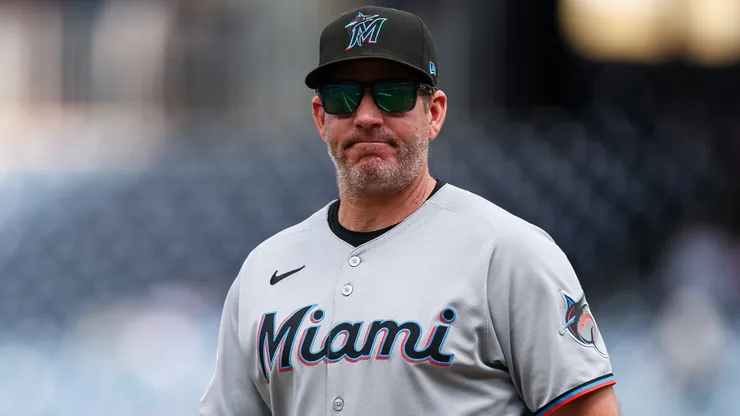Manager Clayton McCullough #86 of the Miami Marlins looks on.