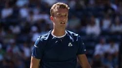 Jiri Lehecka looks on while playing against Adrian Mannarino during their Men's Singles Fourth Round match on Day Eight of the 2025 US Open.
