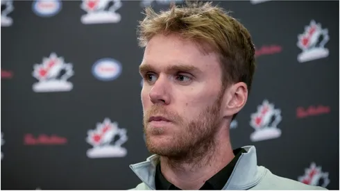 Connor McDavid in Hockey Canada's 2025 National Teams Orientation Camp.