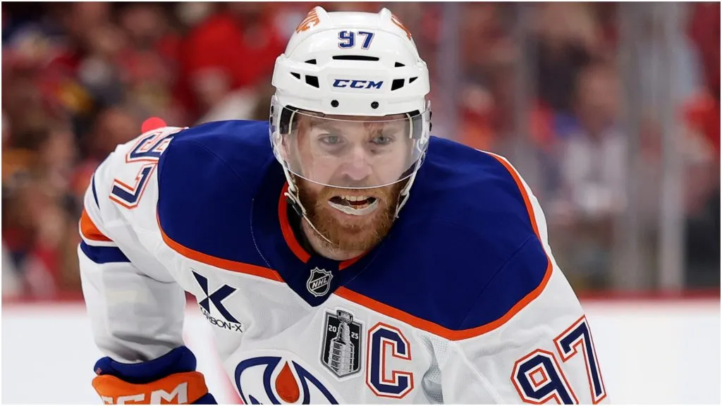 Connor McDavid skating forward