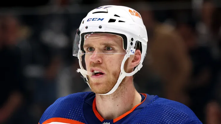 Connor McDavid at Crypto.com Arena on April 21, 2023.