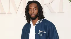 Kawhi Leonard attends the Amiri Menswear Spring/Summer 2026 show.