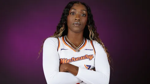 Kahleah Copper #2 of the Phoenix Mercury poses for a portrait during media day in 2025.