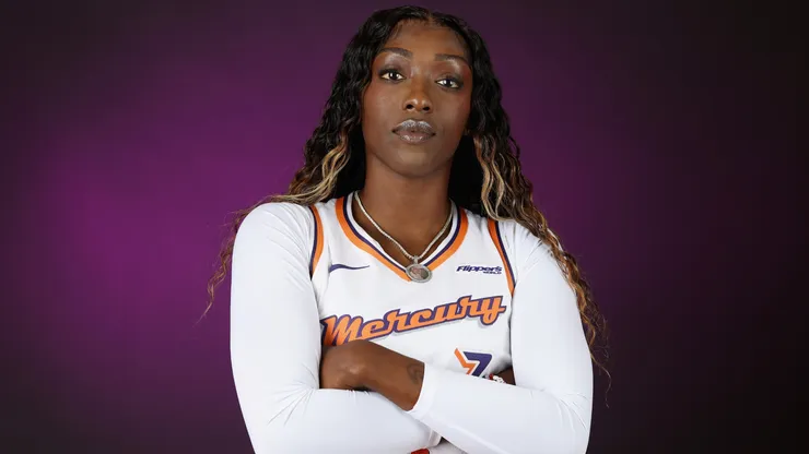 Kahleah Copper #2 of the Phoenix Mercury poses for a portrait during media day in 2025.