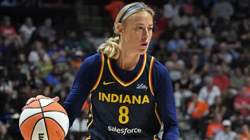 Sophie Cunningham #8 of the Indiana Fever.