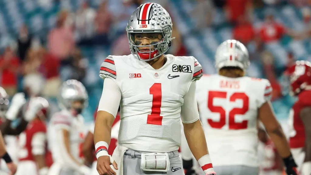 Justin Fields (Source: Mike Ehrmann/Getty Images)