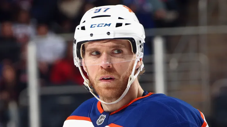 Connor McDavid at UBS Arena in Elmont, New York.