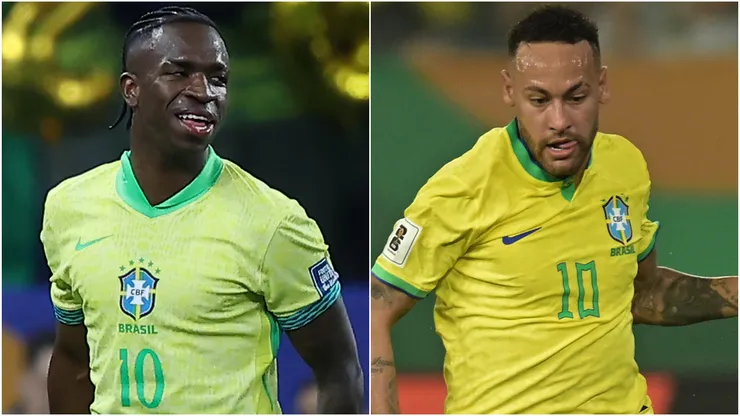 Brazilian stars Vinicius Junior and Neymar Jr.
