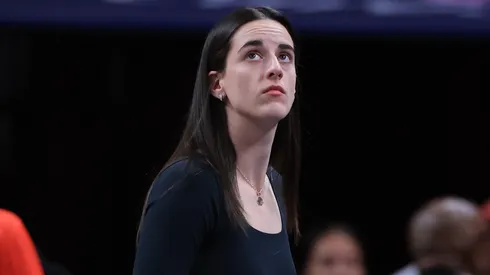 Caitlin Clark #22 of the Indiana Fever looks on prior to an WNBA game.