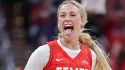 Sophie Cunningham #8 of the Indiana Fever.