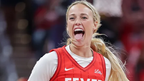 Sophie Cunningham #8 of the Indiana Fever.