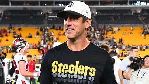 Aaron Rodgers #8 of the Pittsburgh Steelers.