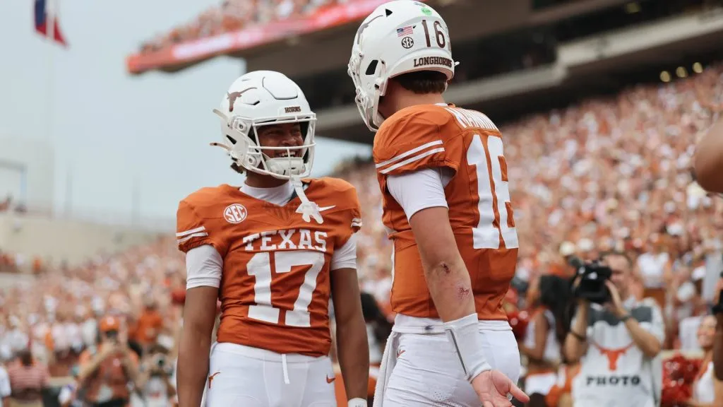 Arch Manning celebrating