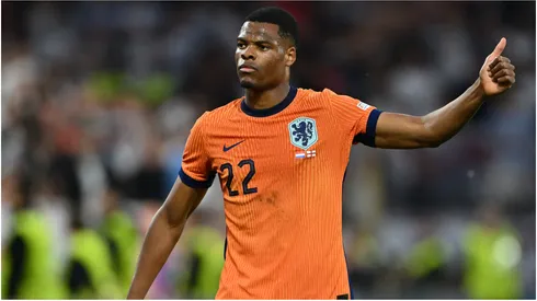 Denzel Dumfries of Netherlands