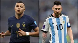 Kylian Mbappe of France and Lionel Messi of Argentina.