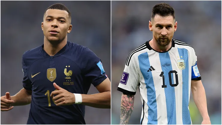 Kylian Mbappe of France and Lionel Messi of Argentina.