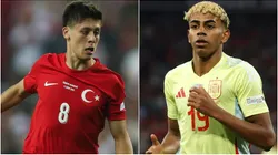 Arda Guler of Turkey and Lamine Yamal of Spain.