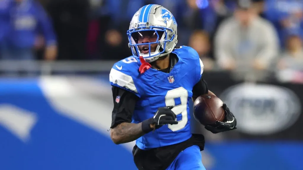 Jameson Williams #9 of the Detroit Lions