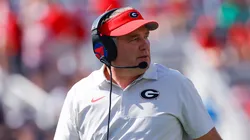 Kirby Smart at Sanford Stadium in Athens, Georgia.