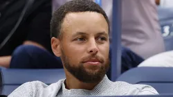 NBA player Steph Curry attend the Men's Singles Final match.
