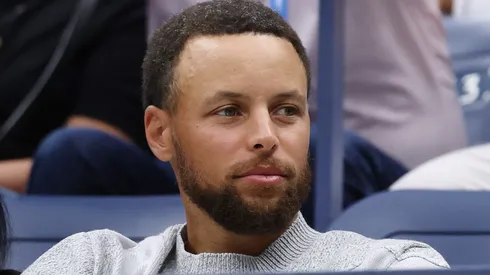 NBA player Steph Curry attend the Men's Singles Final match.