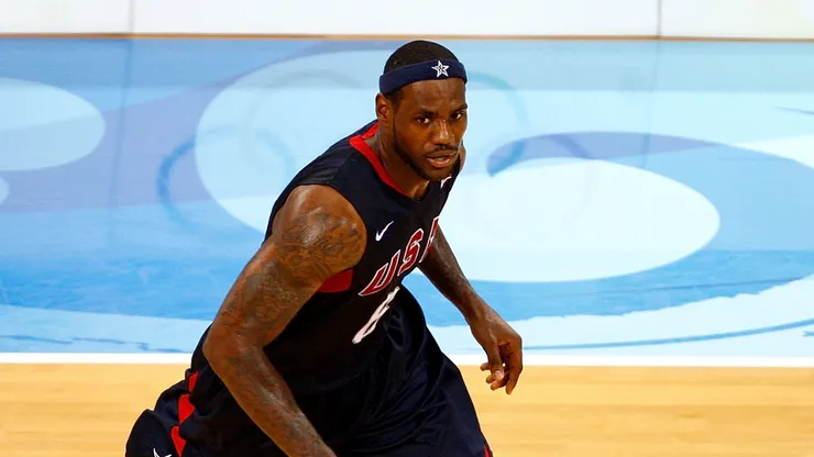 LeBron James #6 of the United States.
