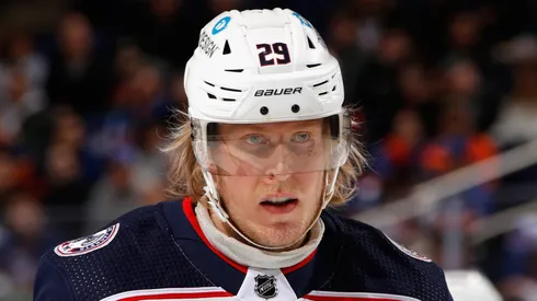 Patrik Laine at UBS Arena in Elmont, New York.