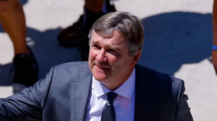 Kirby Smart at Sanford Stadium in Athens, Georgia.