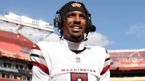 Jayden Daniels #5 of the Washington Commanders.