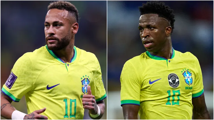 Neymar and Vinicius Jr of Brazil.