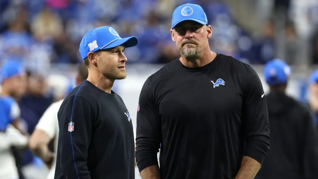 Dan Campbell with Ben Johnson